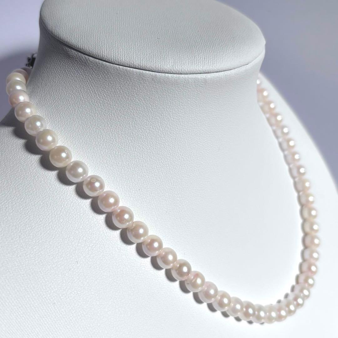 【日本橋三越】約7mmあこや本真珠　パールネックレス　購入証明書/ボックス付き