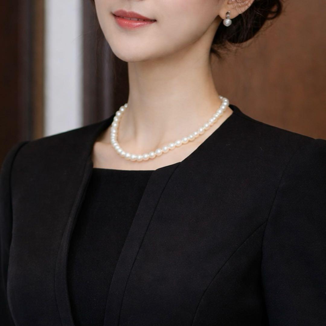 【日本橋三越】約7mmあこや本真珠　パールネックレス　購入証明書/ボックス付き