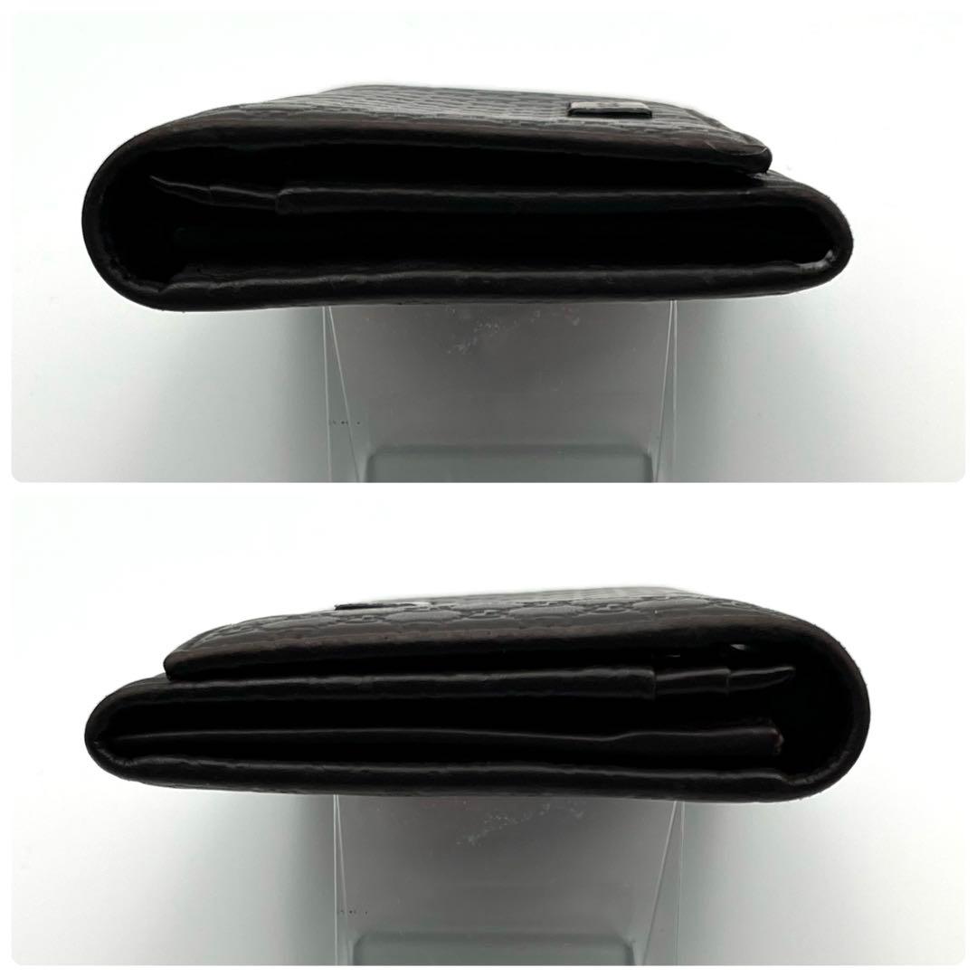 ✨極美品✨　GUCCI 長財布　マイクロシマ　GG レザー　ブラウン　二つ折り