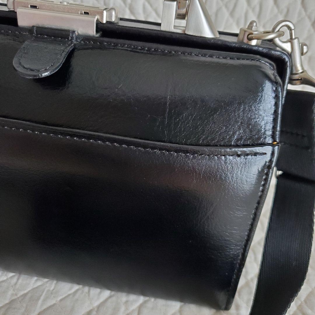 【豊岡鞄】ダレスバッグ　ミニ saddle 2way レザー　ブラック