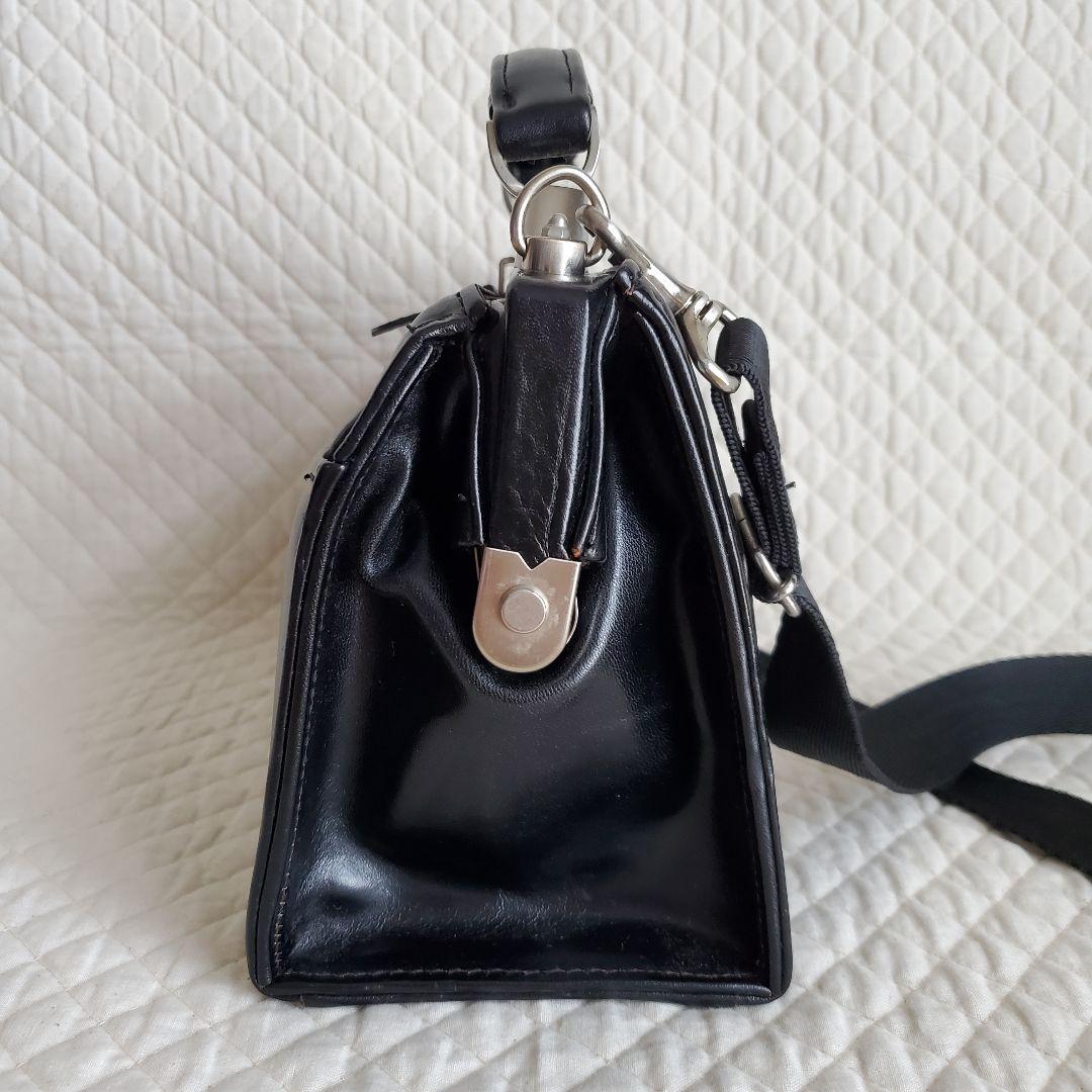 【豊岡鞄】ダレスバッグ　ミニ saddle 2way レザー　ブラック