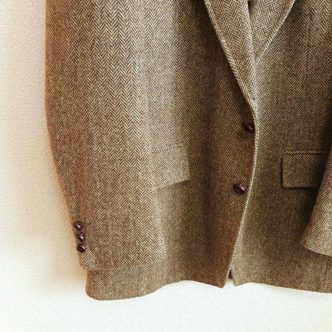 Sears ブラウン ツイード ジャケット ウール ヘリンボーン ヴィンテージ