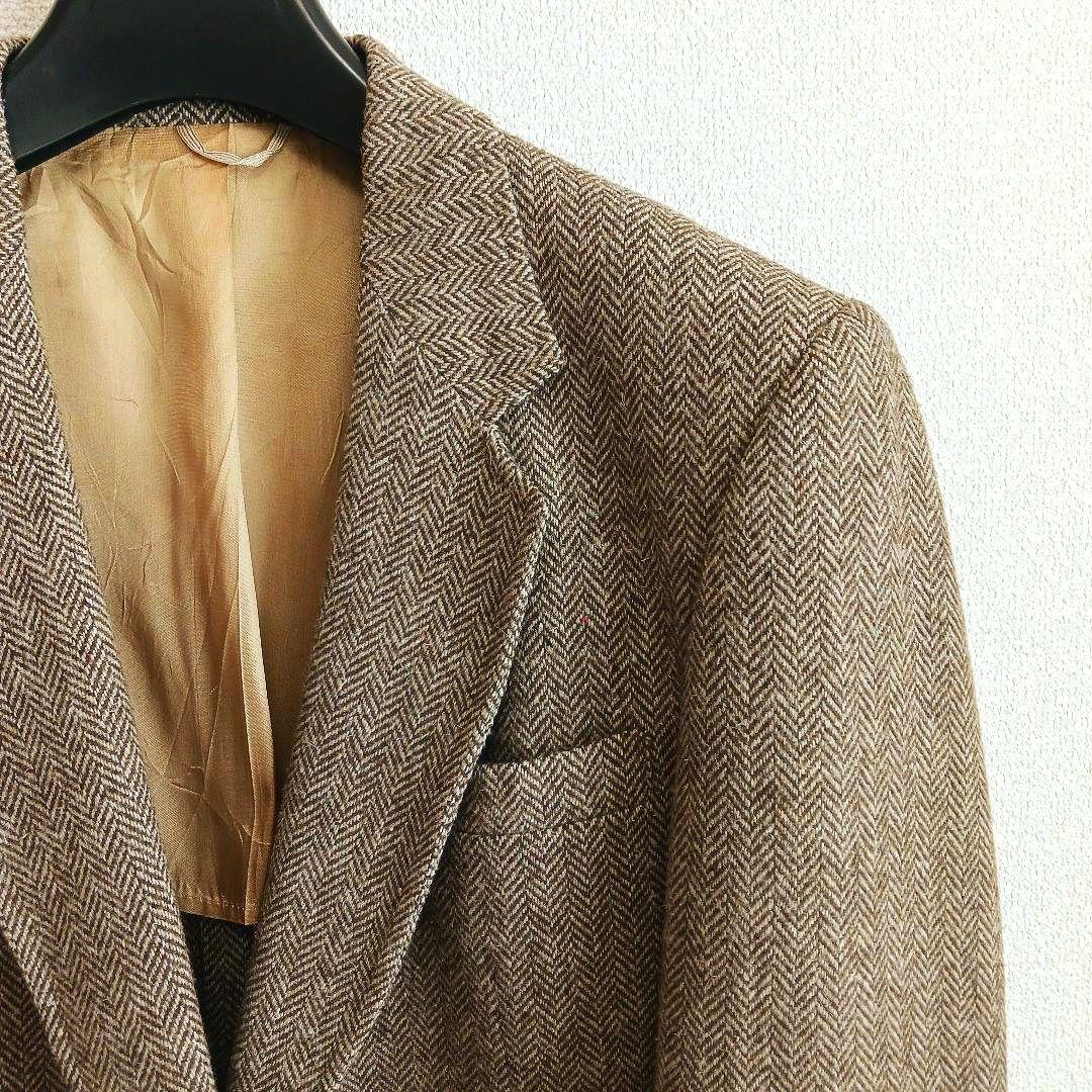 Sears ブラウン ツイード ジャケット ウール ヘリンボーン ヴィンテージ