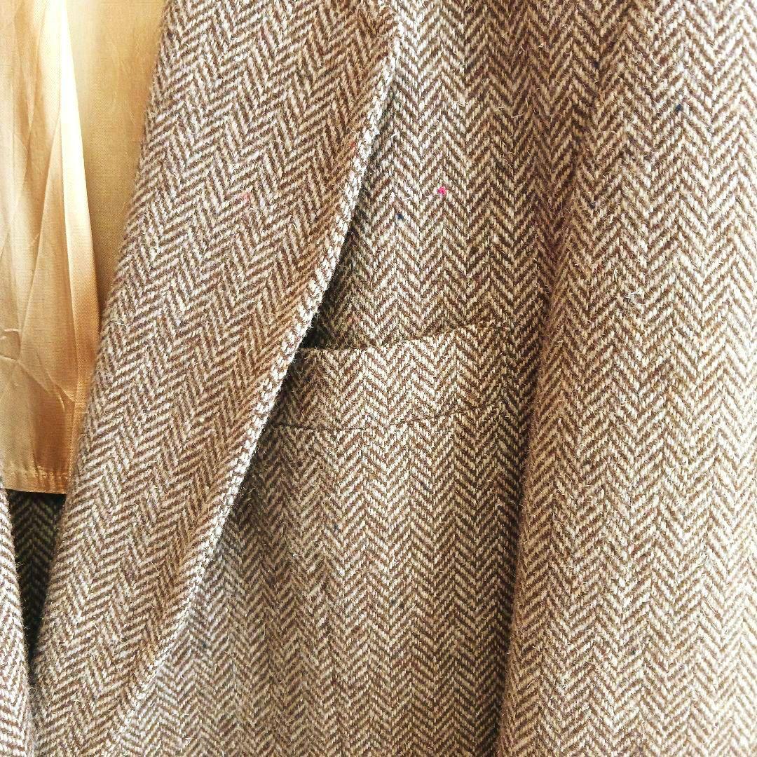 Sears ブラウン ツイード ジャケット ウール ヘリンボーン ヴィンテージ