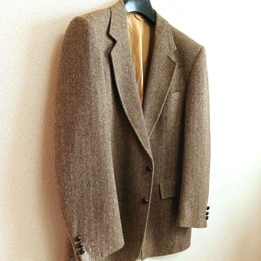 Sears ブラウン ツイード ジャケット ウール ヘリンボーン ヴィンテージ