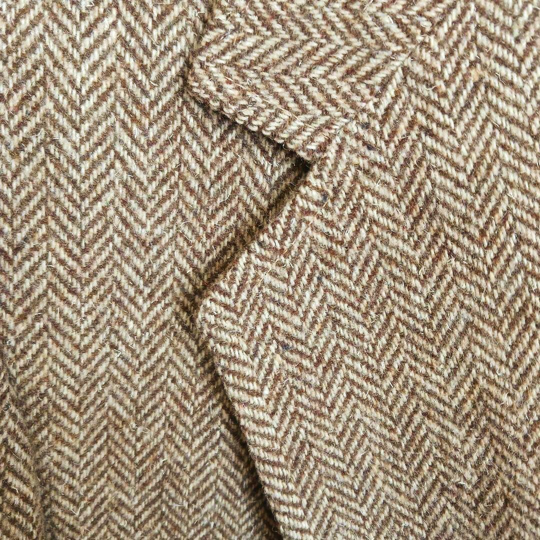 Sears ブラウン ツイード ジャケット ウール ヘリンボーン ヴィンテージ