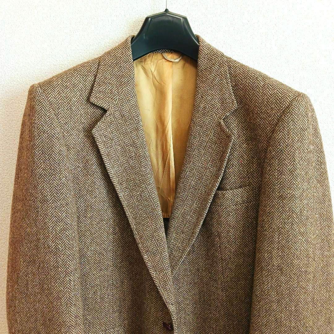 Sears ブラウン ツイード ジャケット ウール ヘリンボーン ヴィンテージ