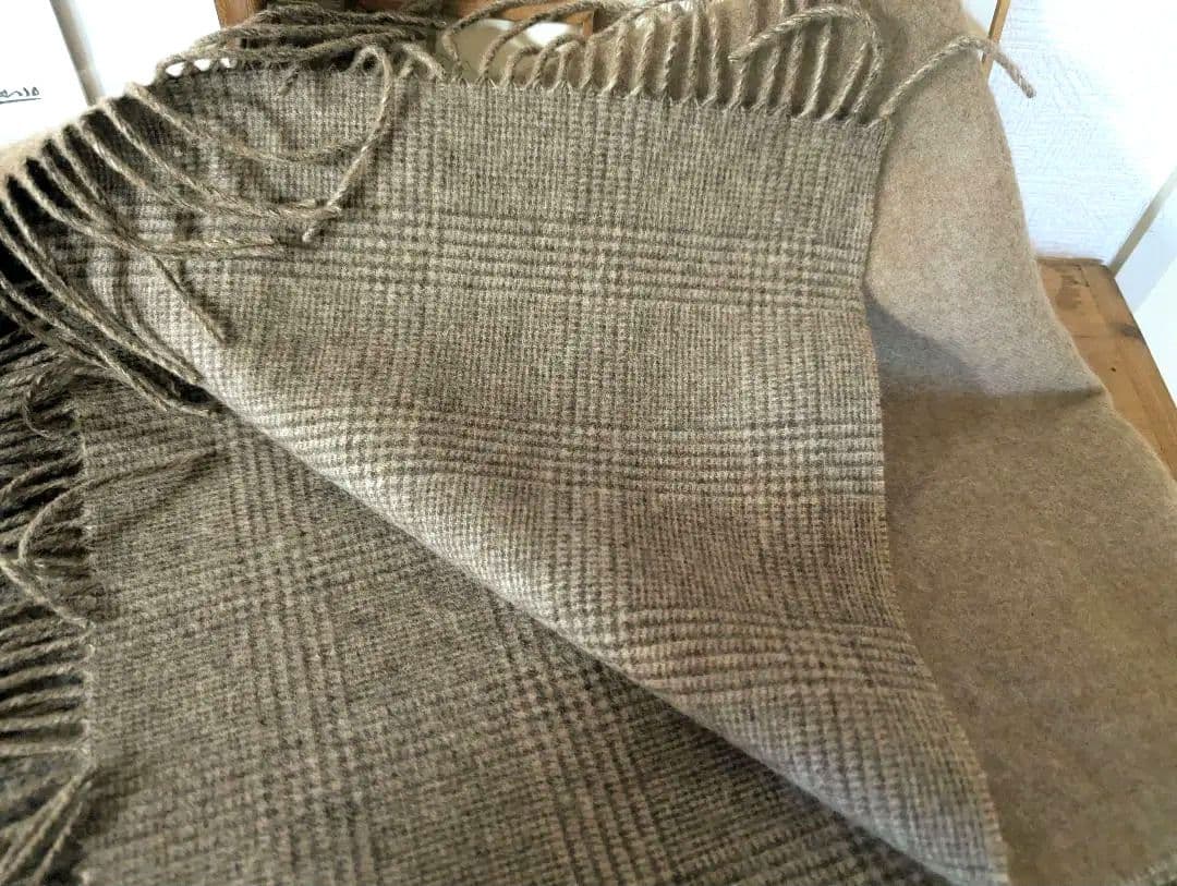 展示のみ　THROWダブルフェイスリバーシブルカシミア大判ストール 説明必読願い