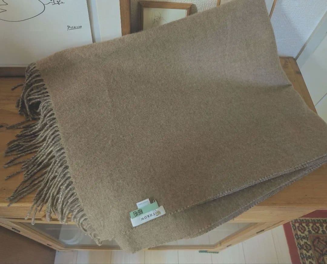 展示のみ　THROWダブルフェイスリバーシブルカシミア大判ストール 説明必読願い