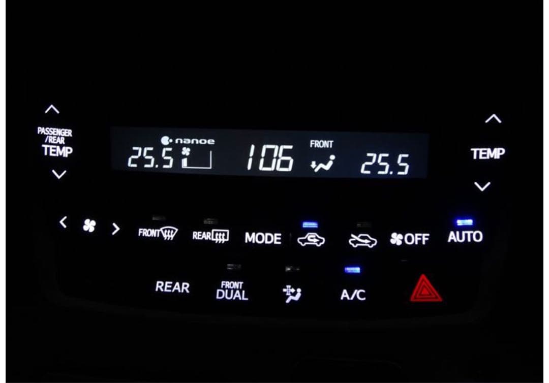 20アルファード ヴェルファイア LED打ち替え エアコンパネル anh20