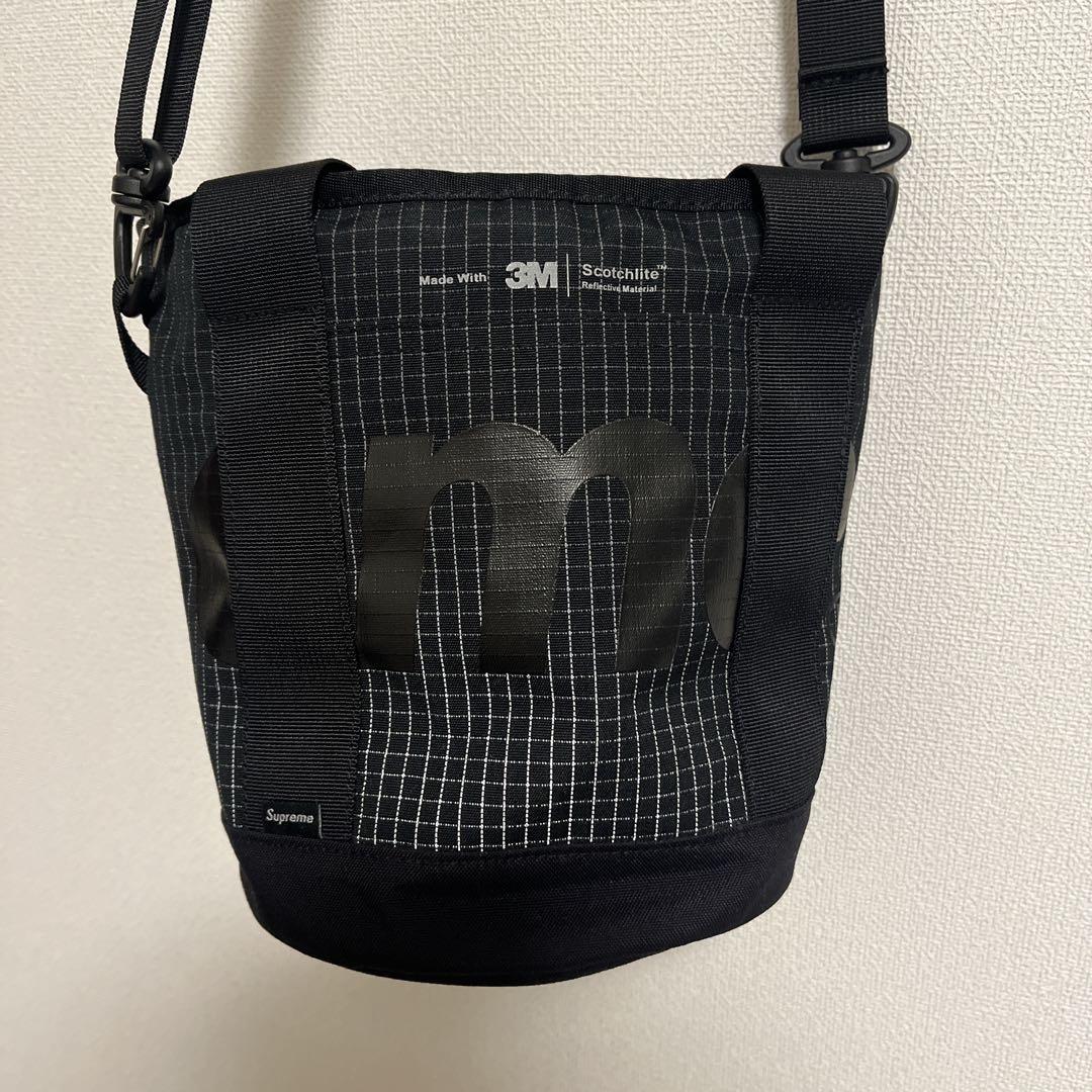 Supreme ショルダーバッグ　ドラムバッグ 黒 チェック柄