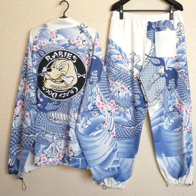 四代目卍　ガルフィー　GALFY　ジャージ　セットアップ　ホワイト　上下XL