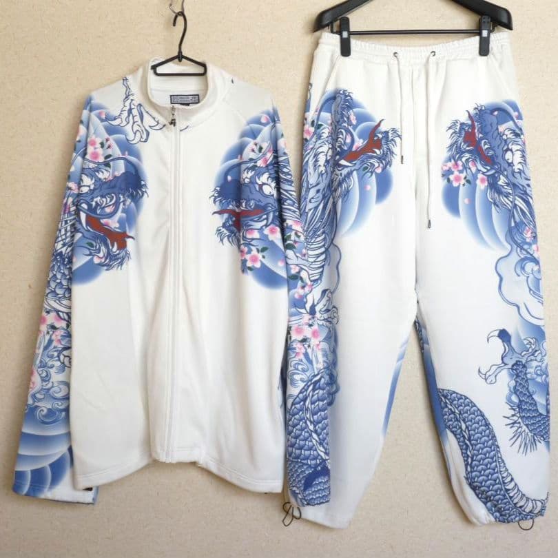 四代目卍　ガルフィー　GALFY　ジャージ　セットアップ　ホワイト　上下XL