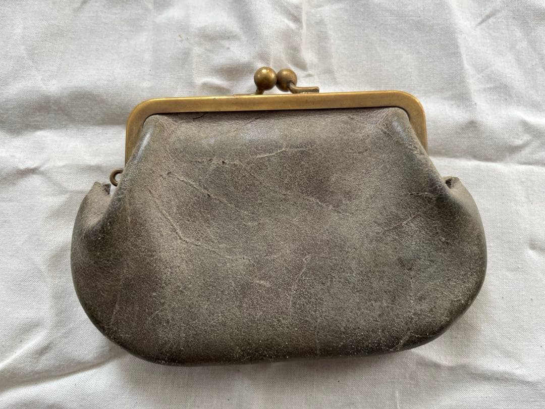 や*ま様 N25 レザーがま口ウォレット（クーズーストーン・中）