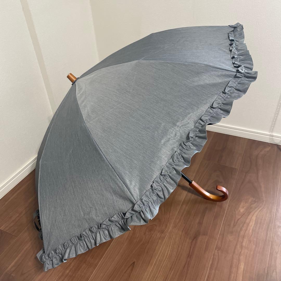 SUN BARRIER 100 2段折/フリル　グレー