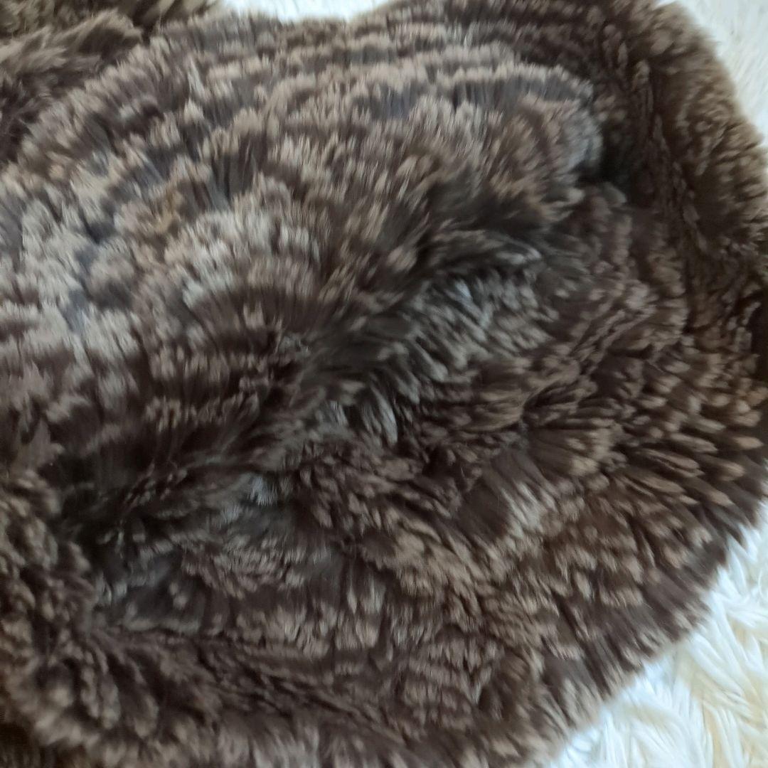 ミラショーン 最高級 レッキスラビットファー ポンチョ ケープ フリーサイズ