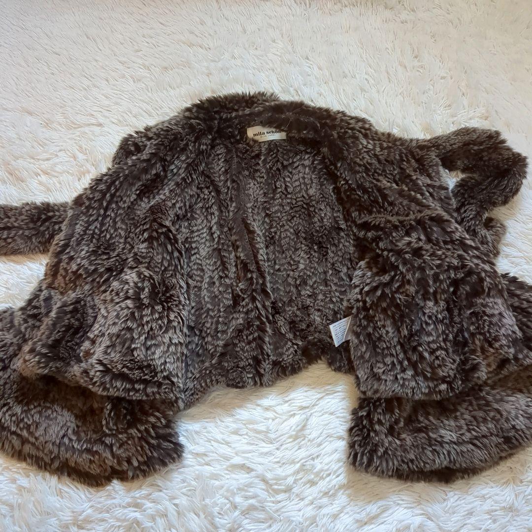 ミラショーン 最高級 レッキスラビットファー ポンチョ ケープ フリーサイズ