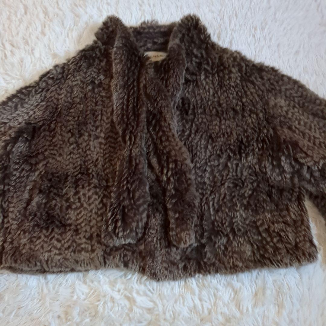 ミラショーン 最高級 レッキスラビットファー ポンチョ ケープ フリーサイズ