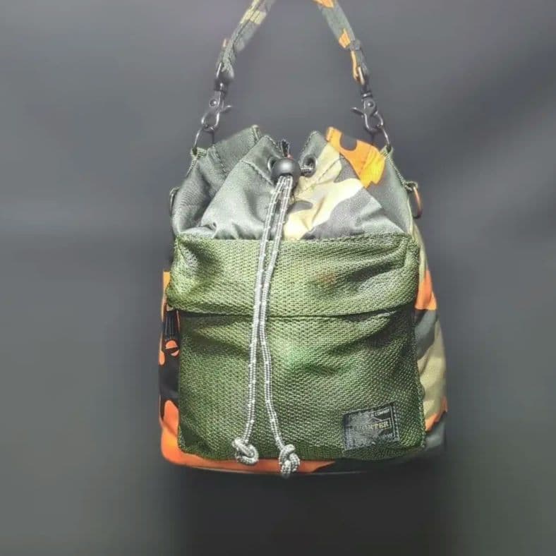 【希少・美品】吉田カバン ポーター バルーンサック メッシュ カモ