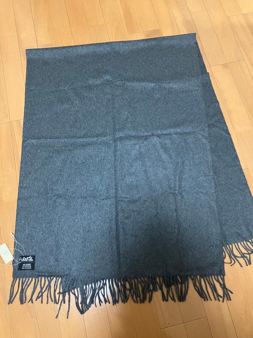 【新品タグ付】エルメス　大判マフラー　カシミヤ100%