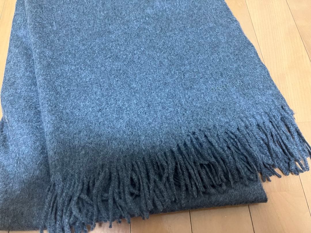 【新品タグ付】エルメス　大判マフラー　カシミヤ100%