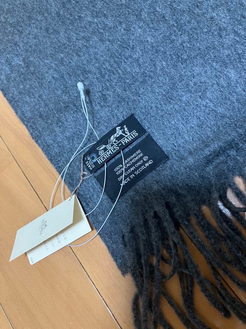 【新品タグ付】エルメス　大判マフラー　カシミヤ100%