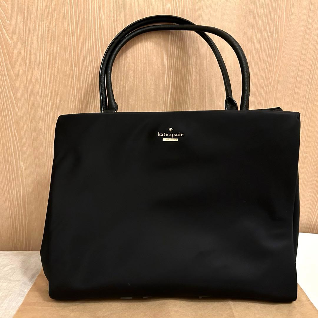 kate spade 黒 ナイロン ビジネスバッグ