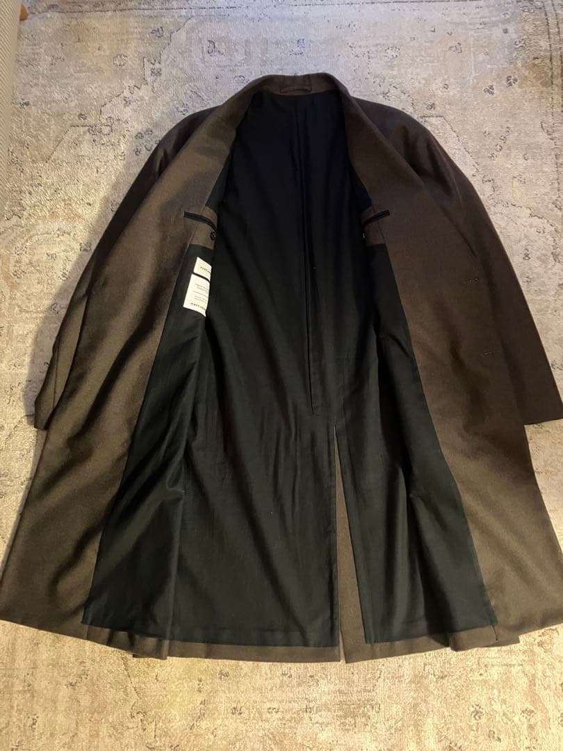 マーカウェア　ミニマリストコート　ダブルフロント　サイズ2 ブラウン