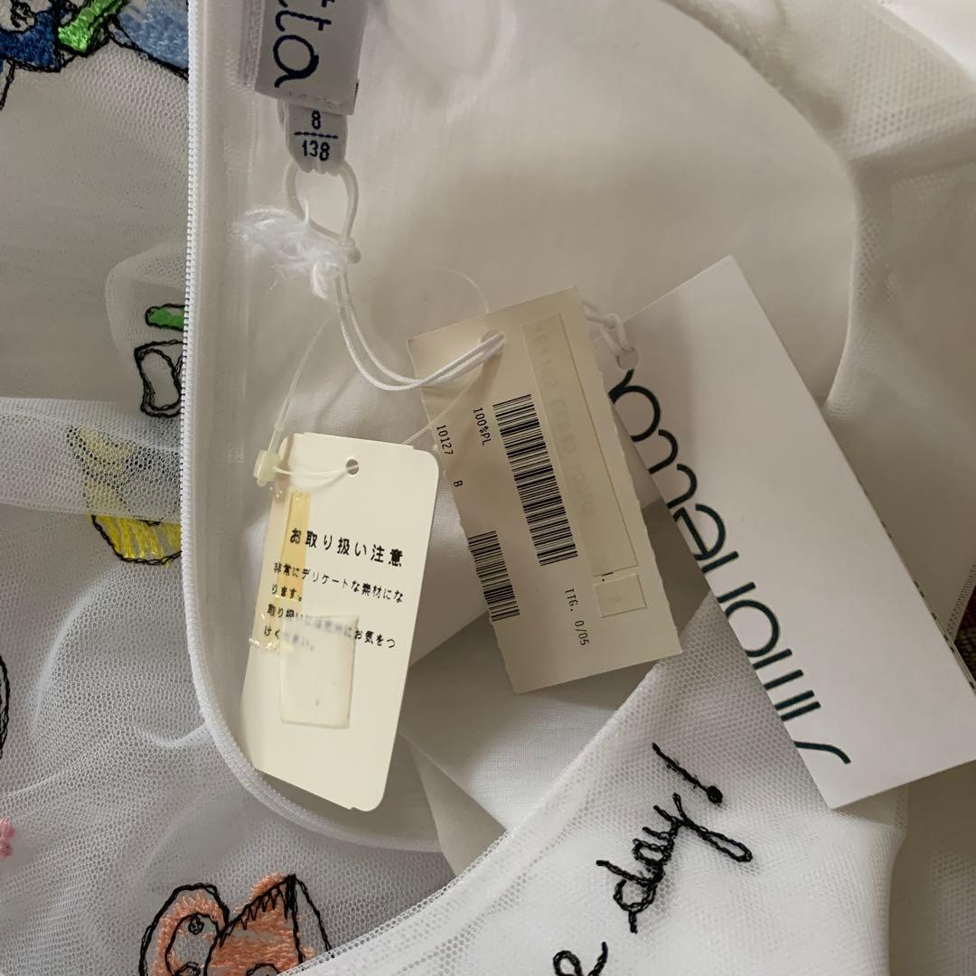 ZUZU/シモネッタ　ホワイト ティーカップ刺繍ドレス　8歳（138）