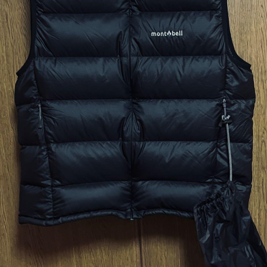 montbell ライトアルパイン、ダウンベスト/1101432メンズMサイズ黒