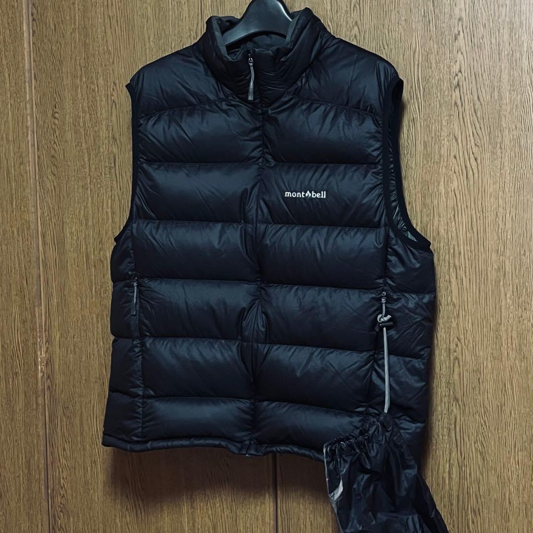 montbell ライトアルパイン、ダウンベスト/1101432メンズMサイズ黒