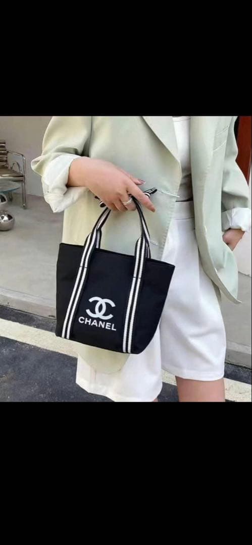 CHANEL リボンの手提げバッグ ノベルティ