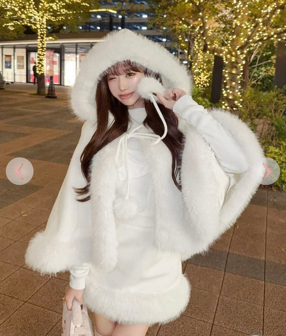 cheri mi シェリミー ケープコートセットアップ　ホワイト