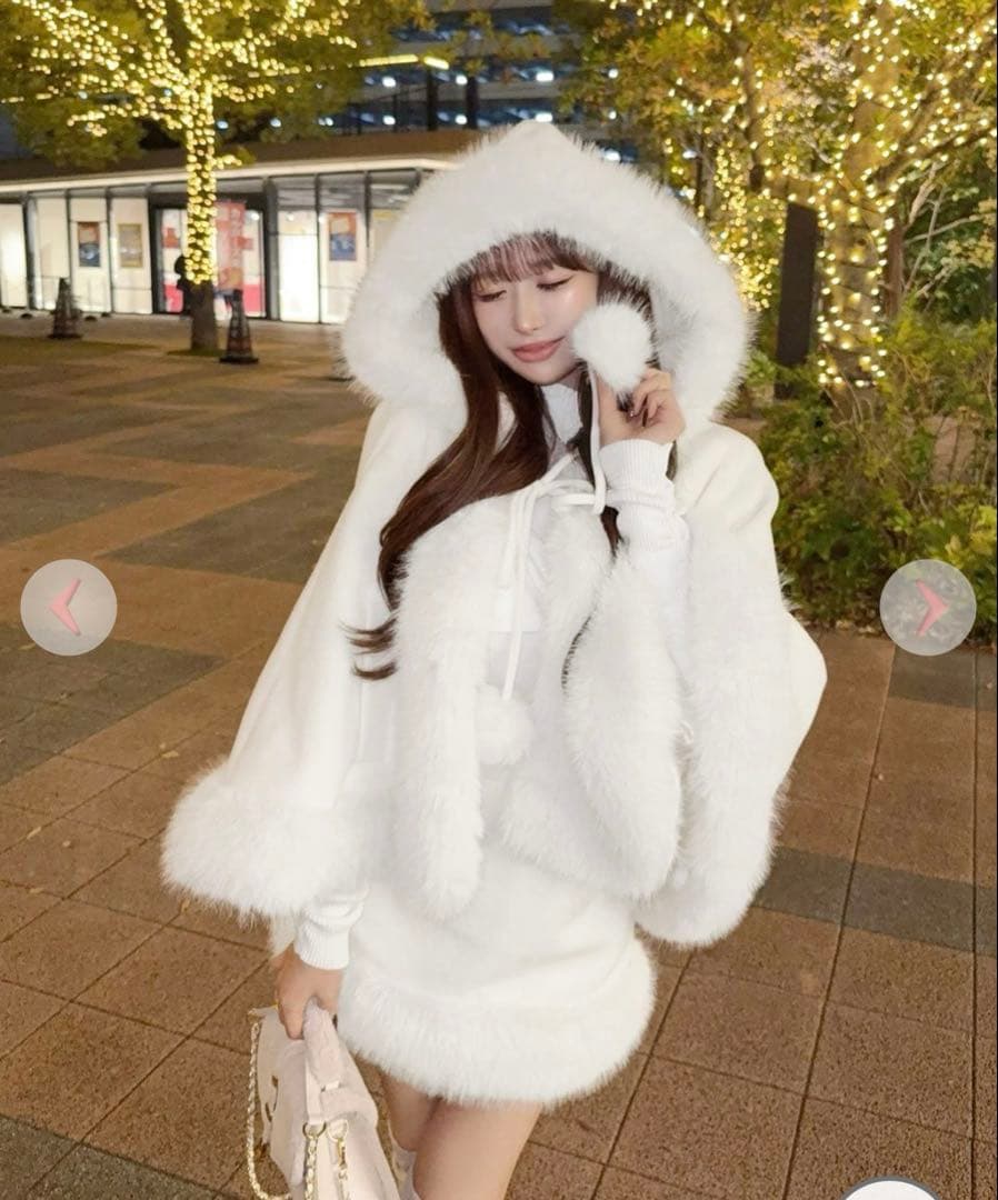 cheri mi シェリミー ケープコートセットアップ　ホワイト