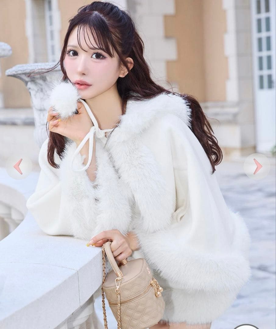 cheri mi シェリミー ケープコートセットアップ　ホワイト