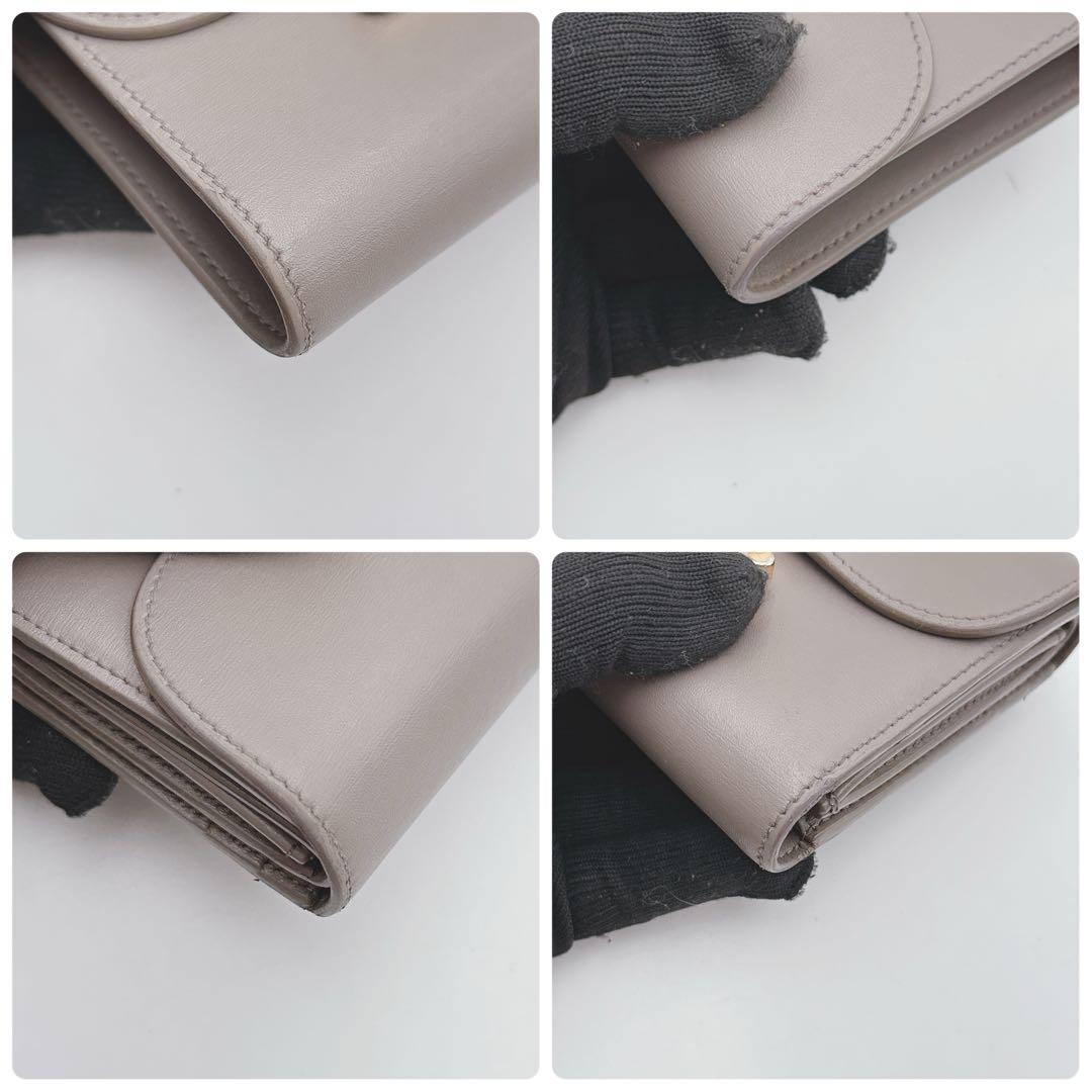 CELINE セリーヌ トリオンフ スモールフラップウォレット 折財布 ペブル