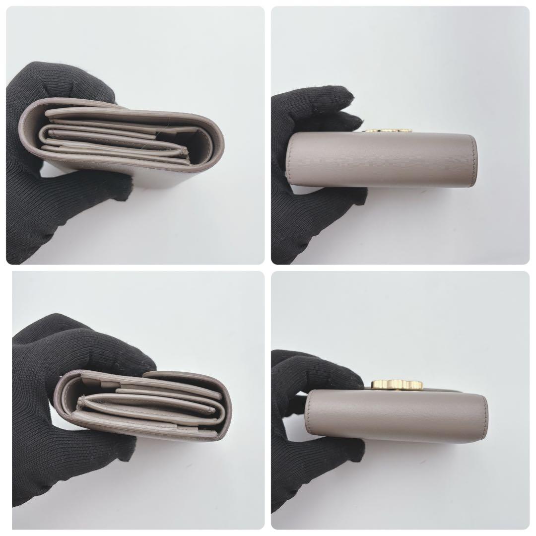 CELINE セリーヌ トリオンフ スモールフラップウォレット 折財布 ペブル