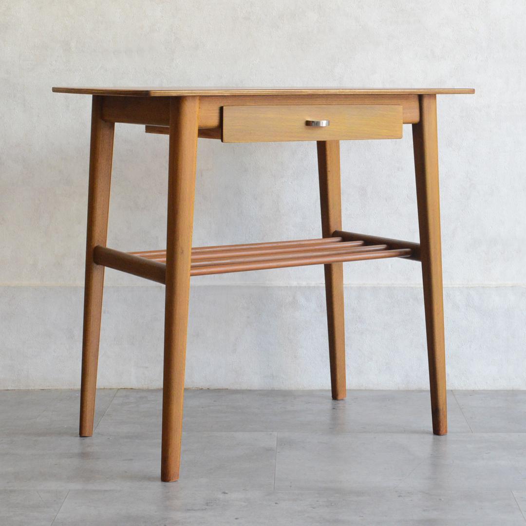 デンマーク 北欧ヴィンテージ 抽斗付 サイドテーブル 北欧家具 ナイトテーブル