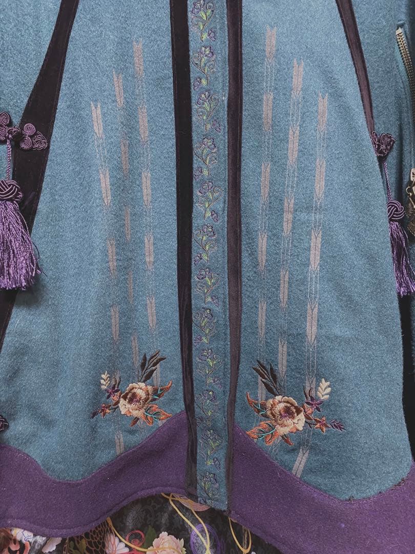 OZZON JAPAN 和柄　和風　ポンチョ　リバーシブル