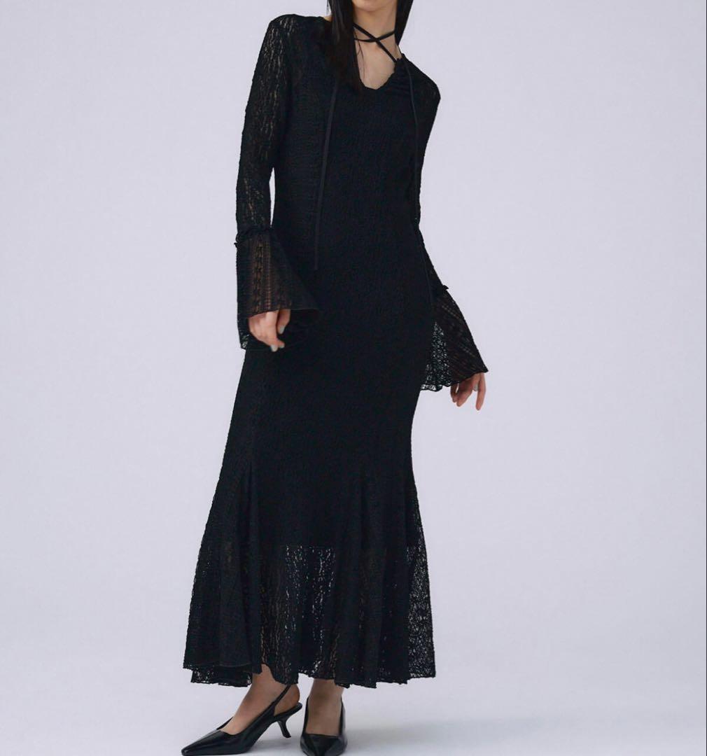 JOSEMOON ジョゼムーン ベルスリーブ レース ドレス ワンピース