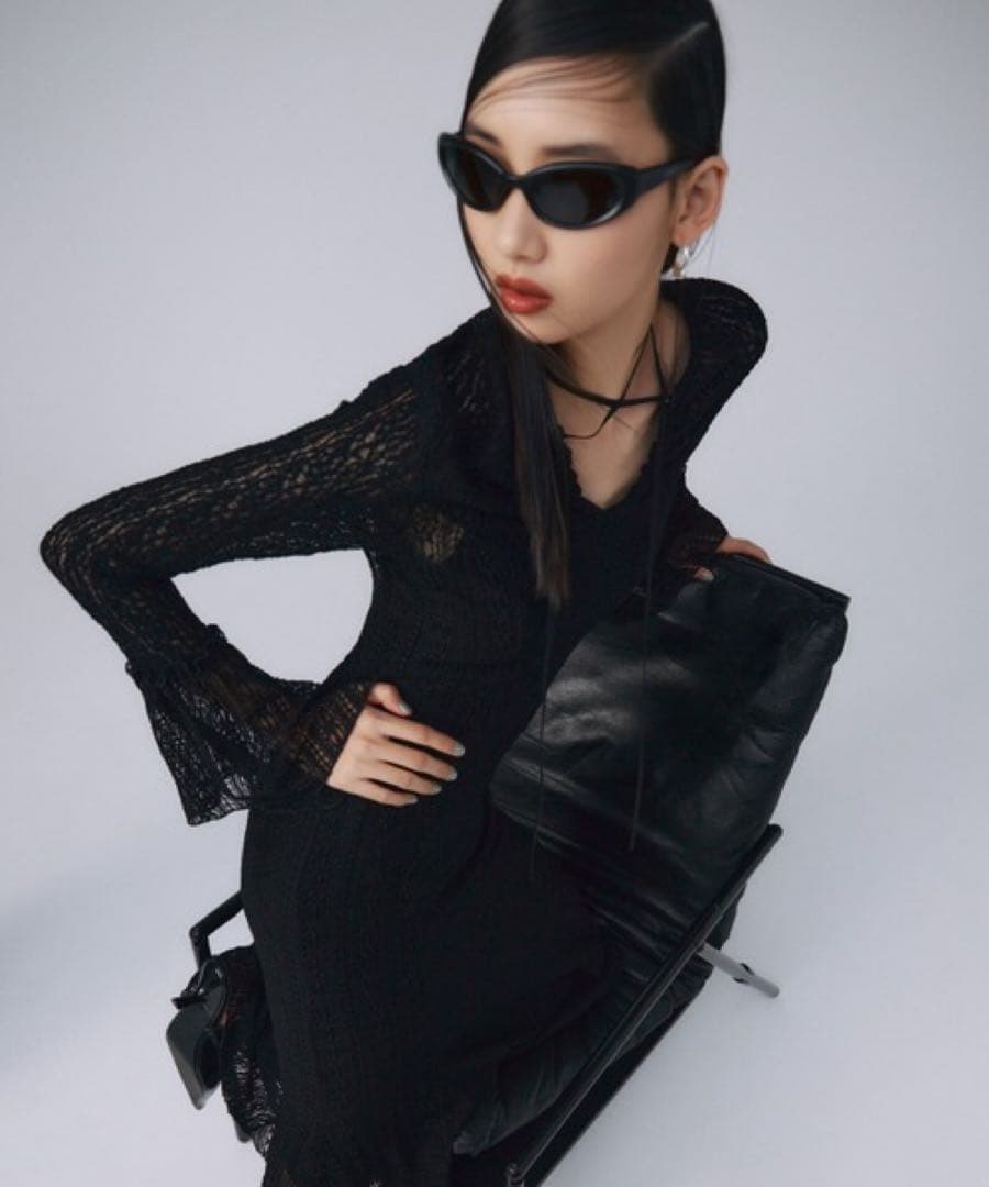 JOSEMOON ジョゼムーン ベルスリーブ レース ドレス ワンピース