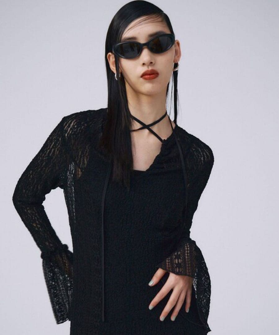 JOSEMOON ジョゼムーン ベルスリーブ レース ドレス ワンピース