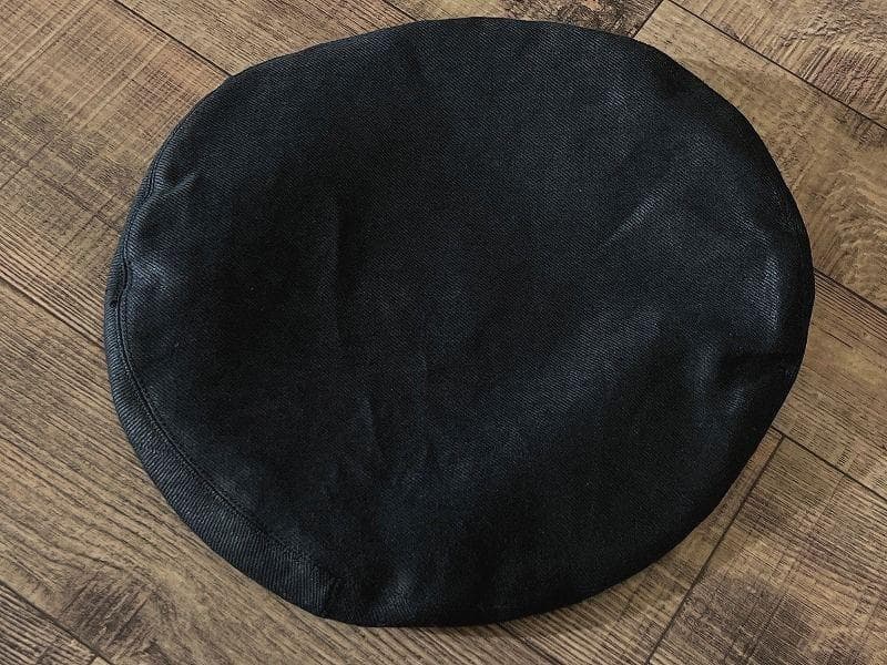 美品 ドッグアンドコー D-00237 レザー パイピング アーミー ベレー帽