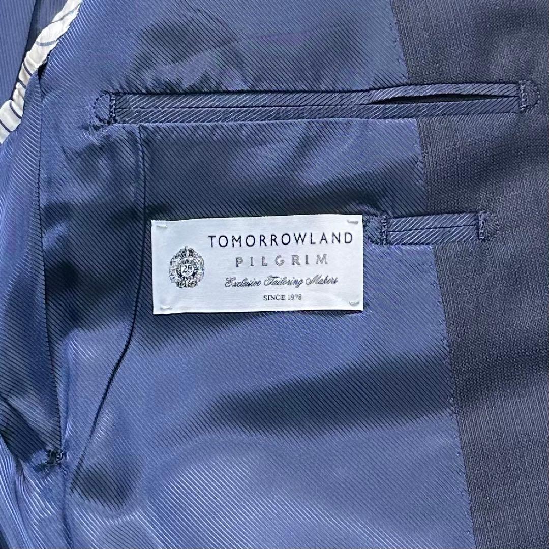 希少 極美品 トゥモローランド ピルグリム 英国×伊生地 シルク混 光沢 上下