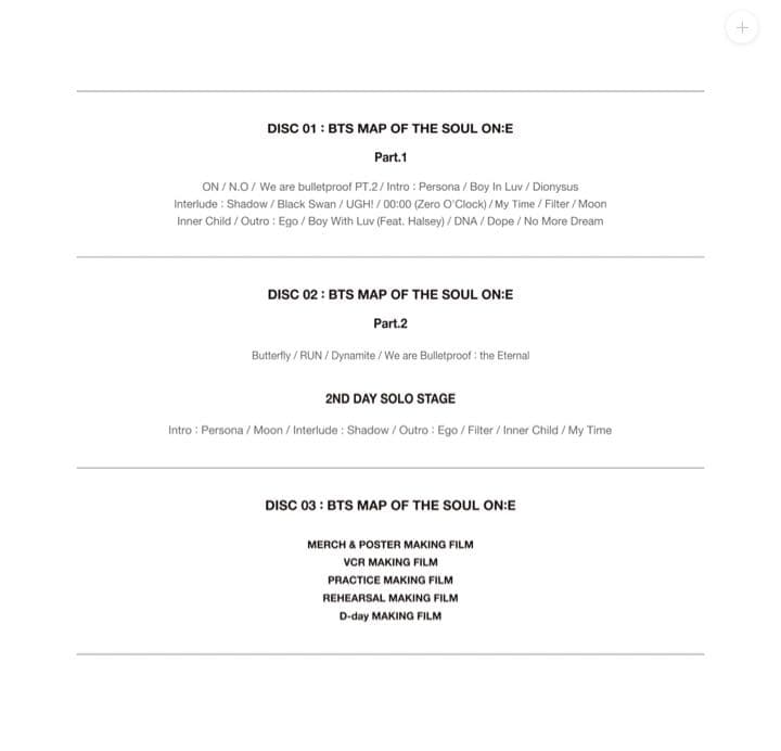 BTS MOS ON:E ONE DVD 日本語字幕付 新品 未開封　人気