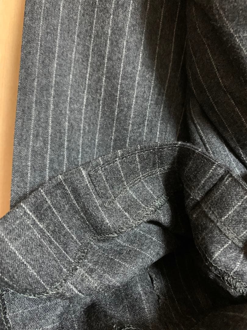 belvest ベルベスト フランネルチョークストライプスーツ48