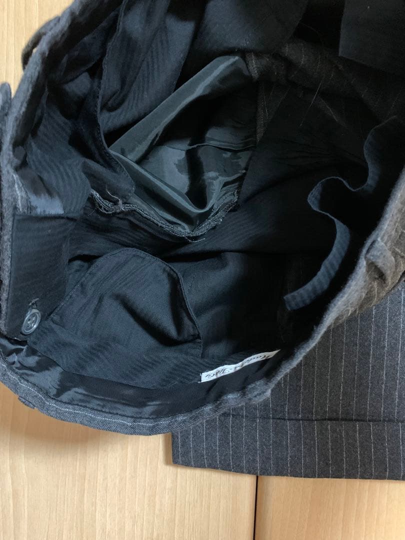 belvest ベルベスト フランネルチョークストライプスーツ48