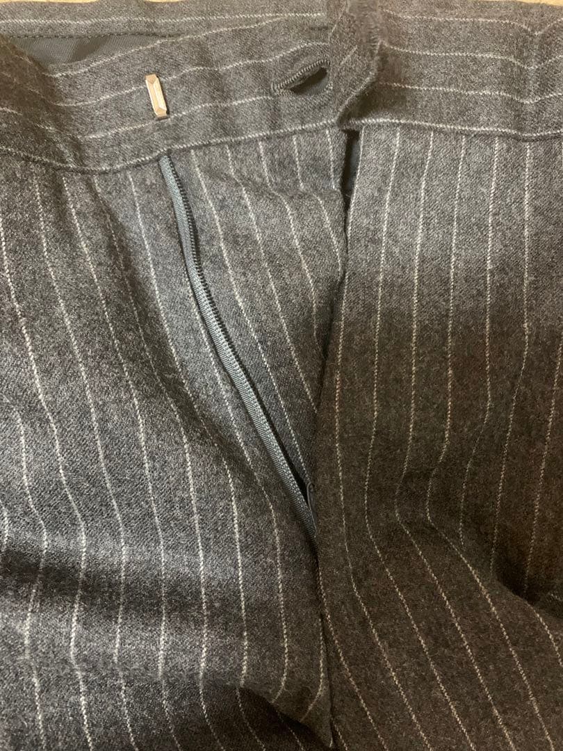 belvest ベルベスト フランネルチョークストライプスーツ48