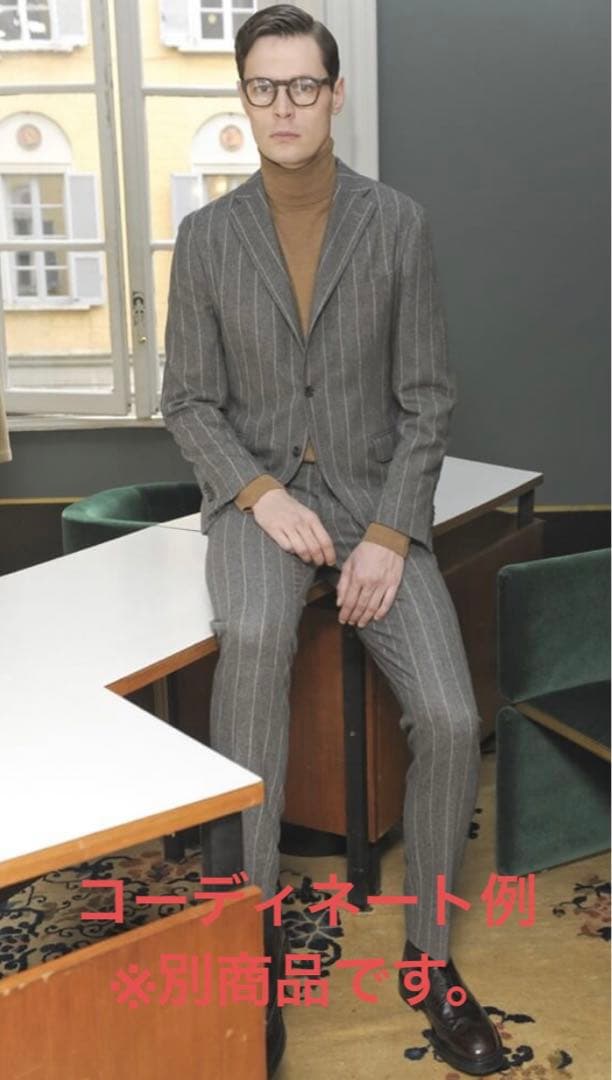 belvest ベルベスト フランネルチョークストライプスーツ48