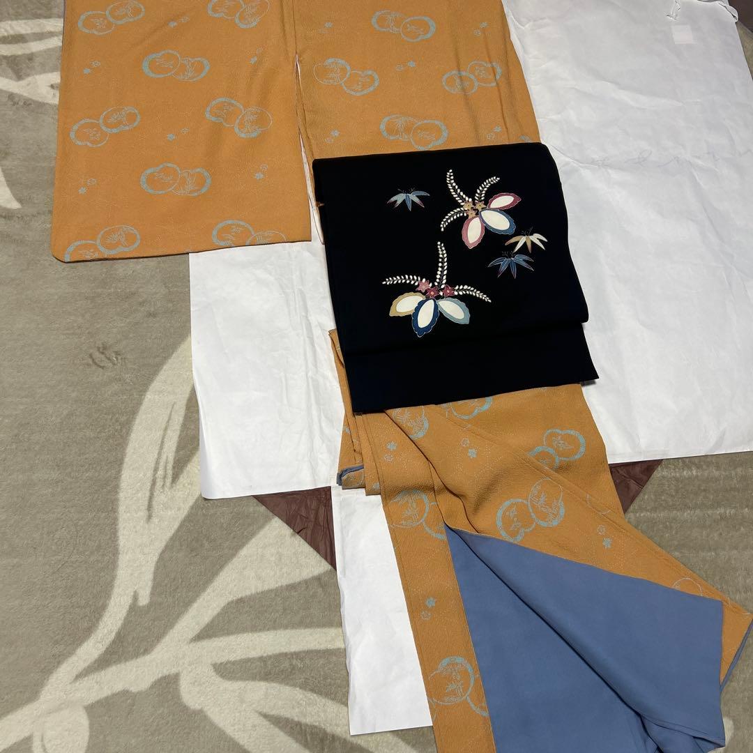 着物　ちりめん小紋　ジュサブロー トールサイズ 裄長